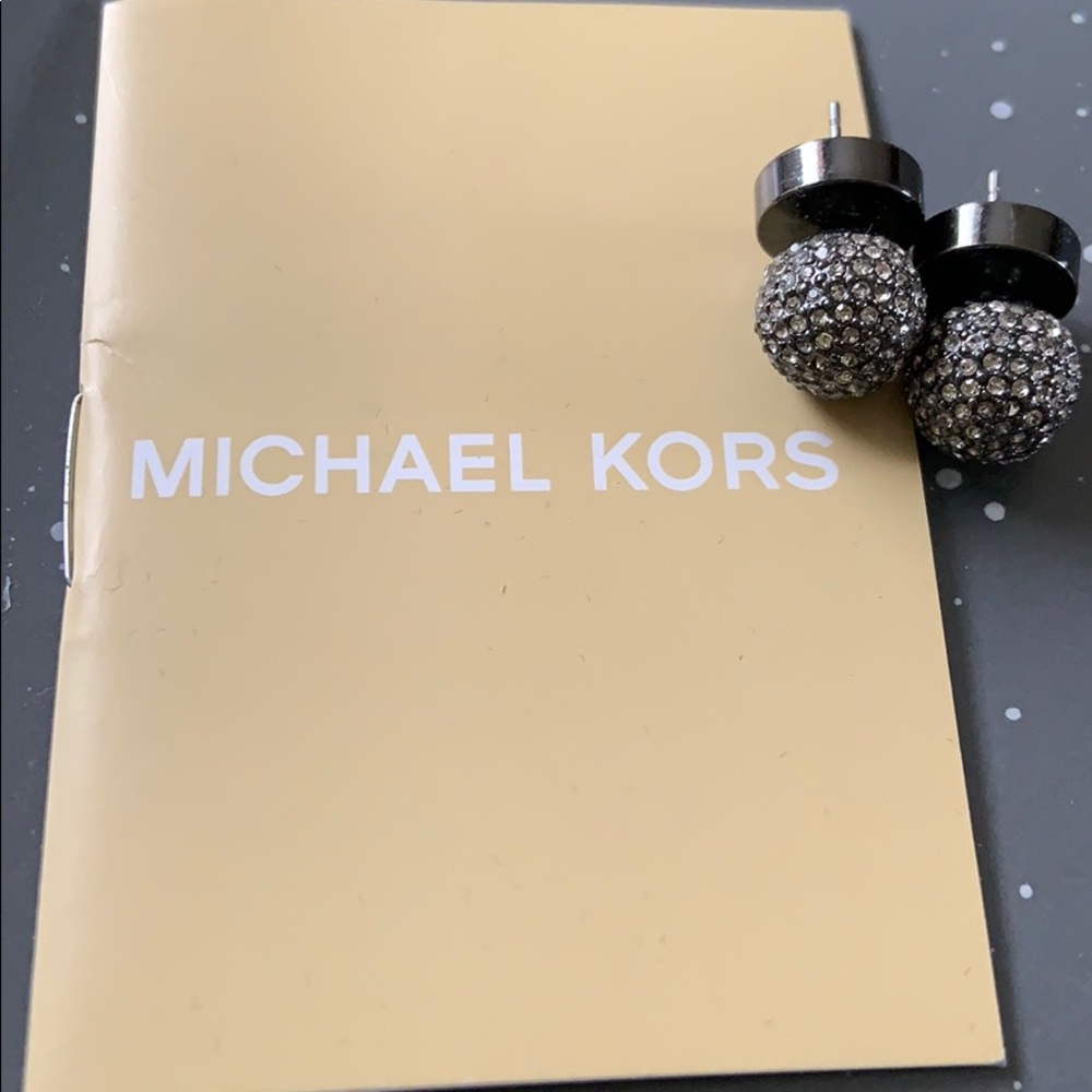Authentic Micheal Kors pavé ball stud earrings
